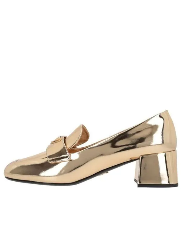 Кроссовки patent leather loafers 'gold' Prada — изображение 1 из 4, золото