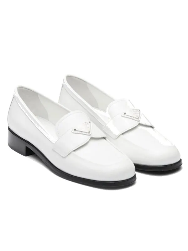 Кроссовки patent leather loafers 'white' Prada — изображение 2 из 4, белый/черный