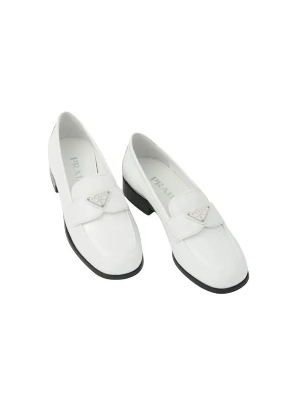 Кроссовки patent leather loafers 'white' Prada — изображение 3 из 4, белый/черный