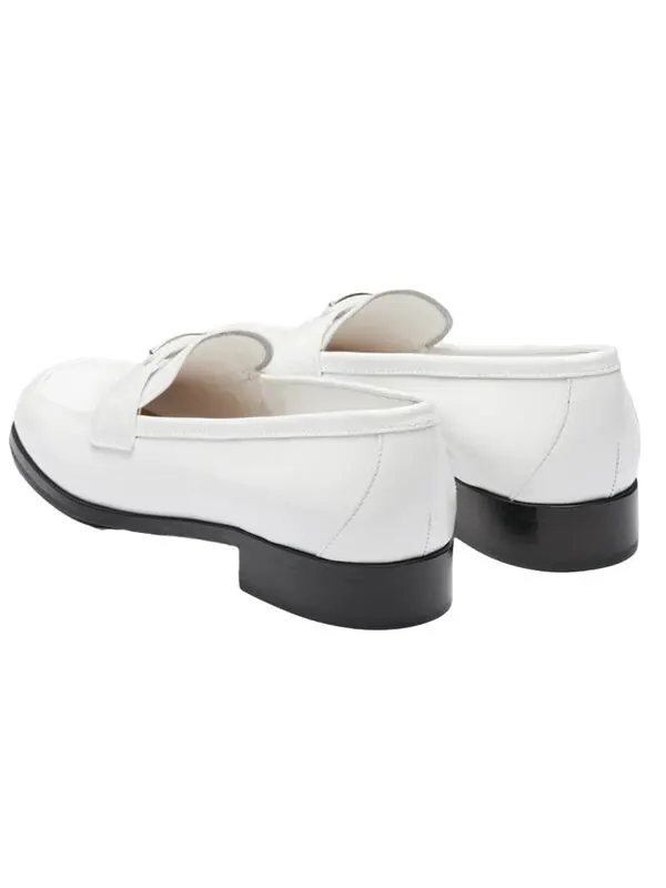 Кроссовки patent leather loafers 'white' Prada — изображение 4 из 4, белый/черный
