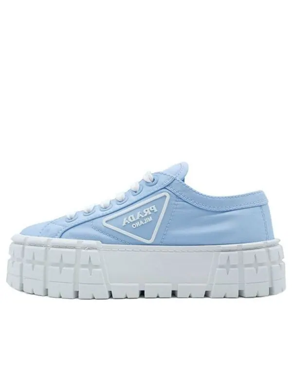 Кроссовки double wheel re-nylon gabardine sneakers 'blue' Prada — изображение 1 из 4, синий/белый