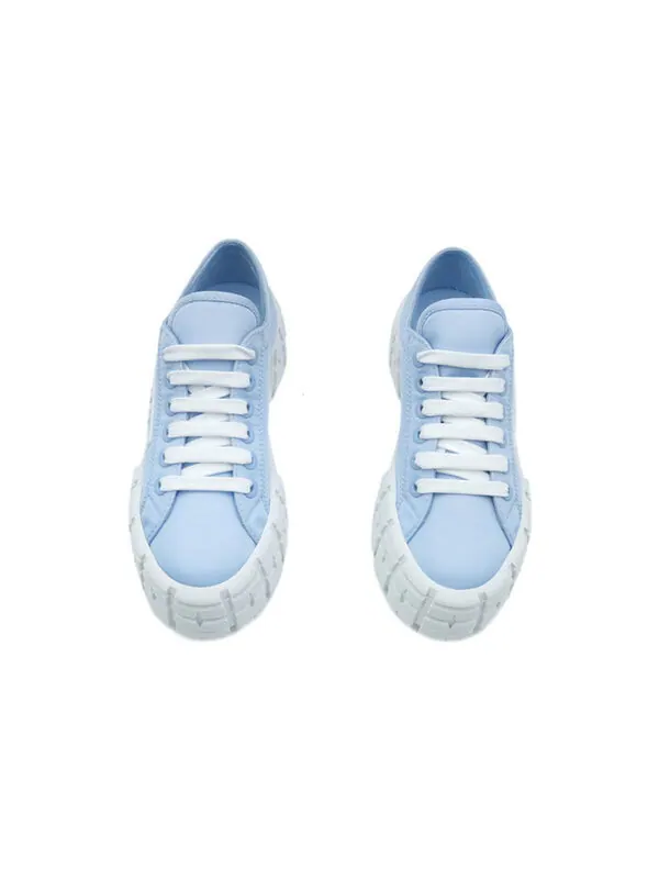 Кроссовки double wheel re-nylon gabardine sneakers 'blue' Prada — изображение 3 из 4, синий/белый