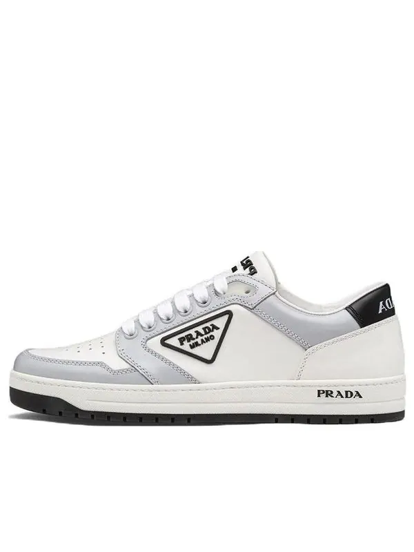 Кроссовки district leather sneakers 'white grey' Prada — изображение 1 из 4, белый/черный/серый