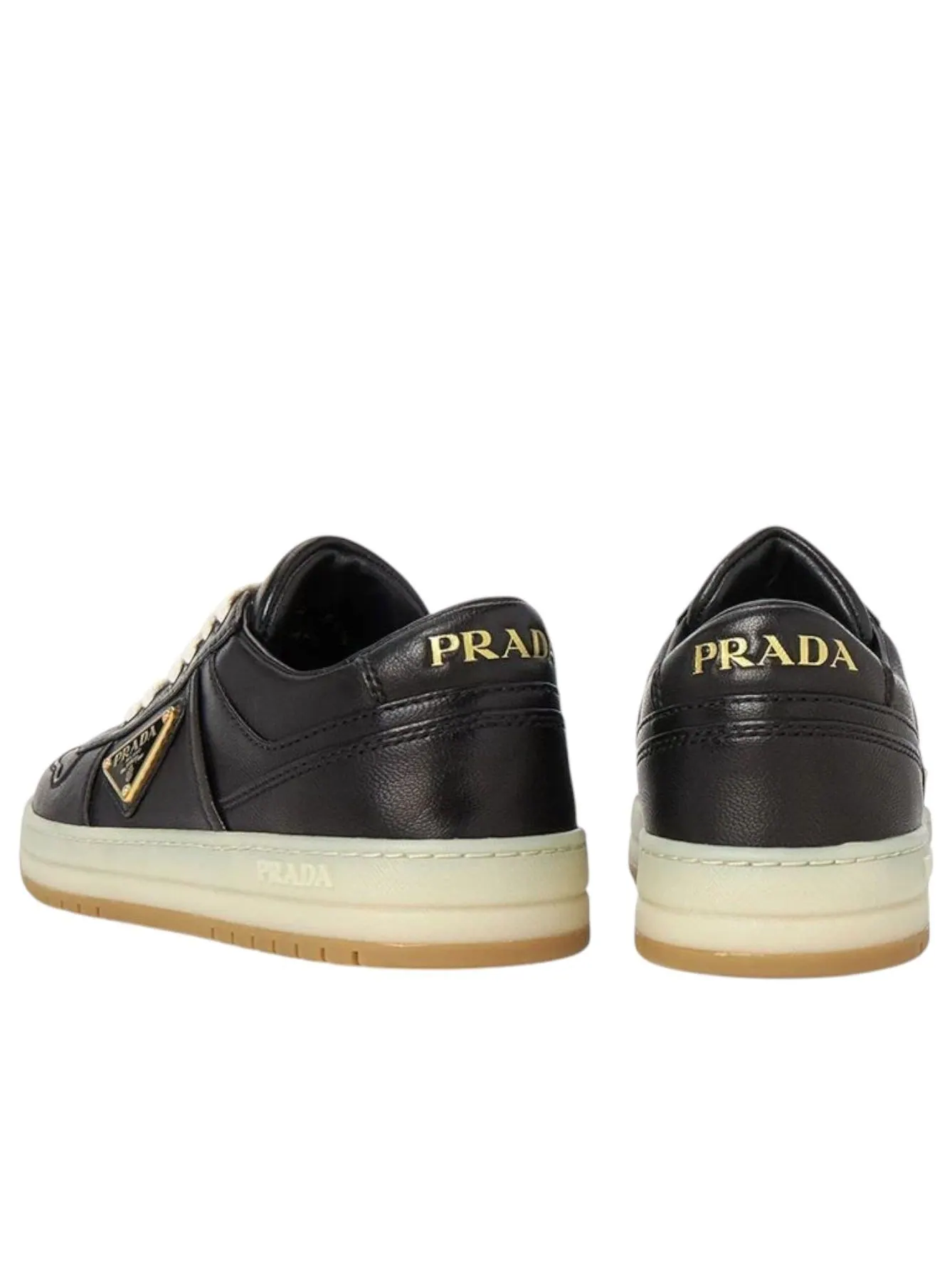 (WMNS) Prada Downtown Leather Low 'Black Gum' — изображение 4 из 5, черный