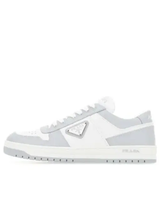 Кроссовки downtown leather sneakers 'white grey' Prada — изображение 1 из 2, белый/серый