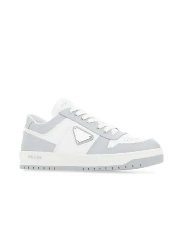 Кроссовки downtown leather sneakers 'white grey' Prada — изображение 2 из 2, белый/серый