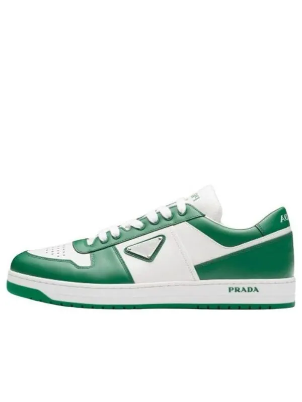 Кроссовки downtown trainers 'white green' Prada — изображение 1 из 4, белый/зеленый