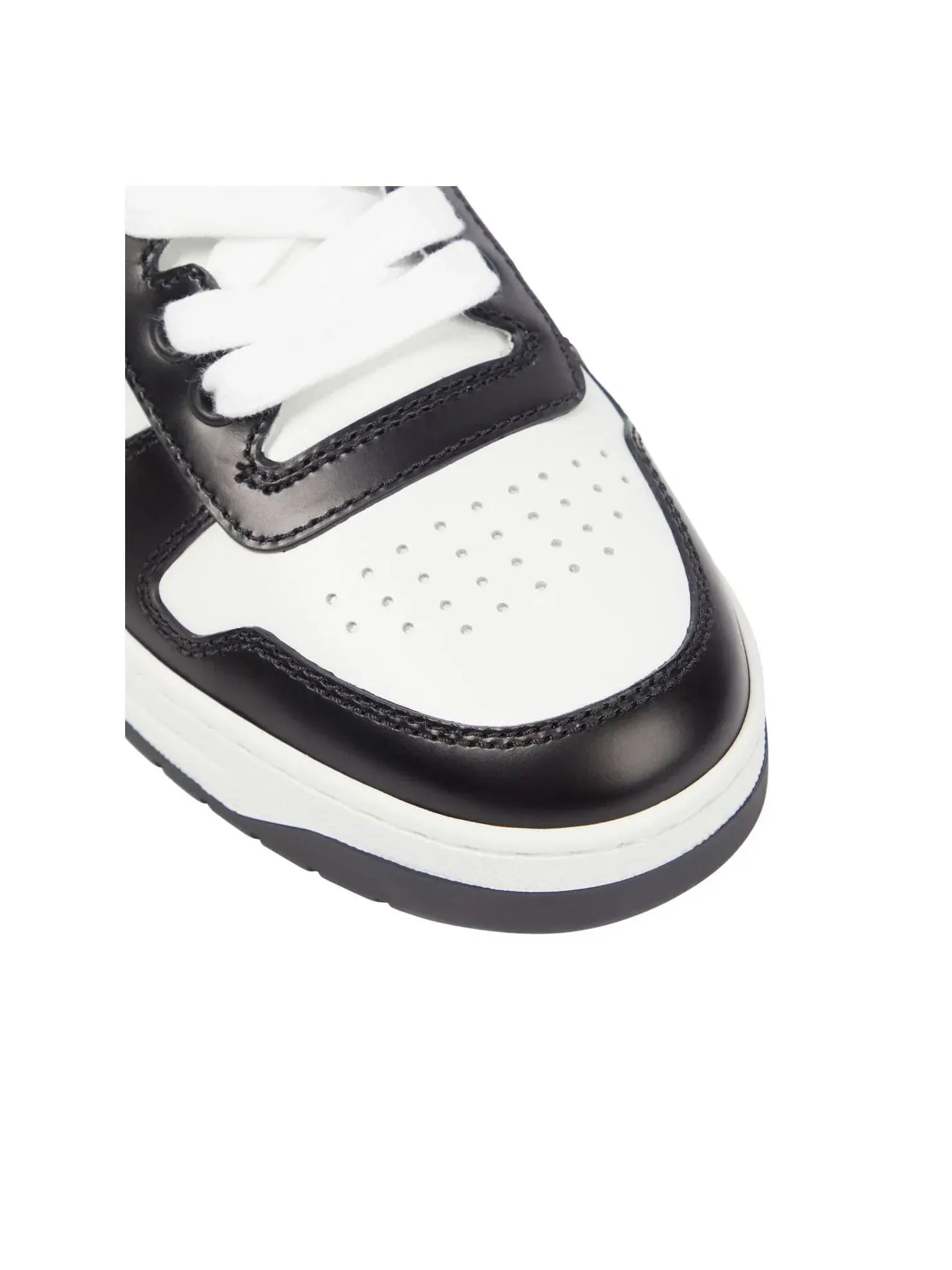 Кожаные кроссовки PRADA SS26 с логотипом — изображение 6 из 8, черный