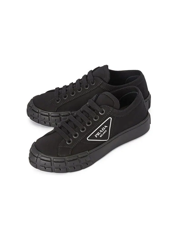Кроссовки cassetta wheel sneakers 'black' Prada — изображение 3 из 4, черный