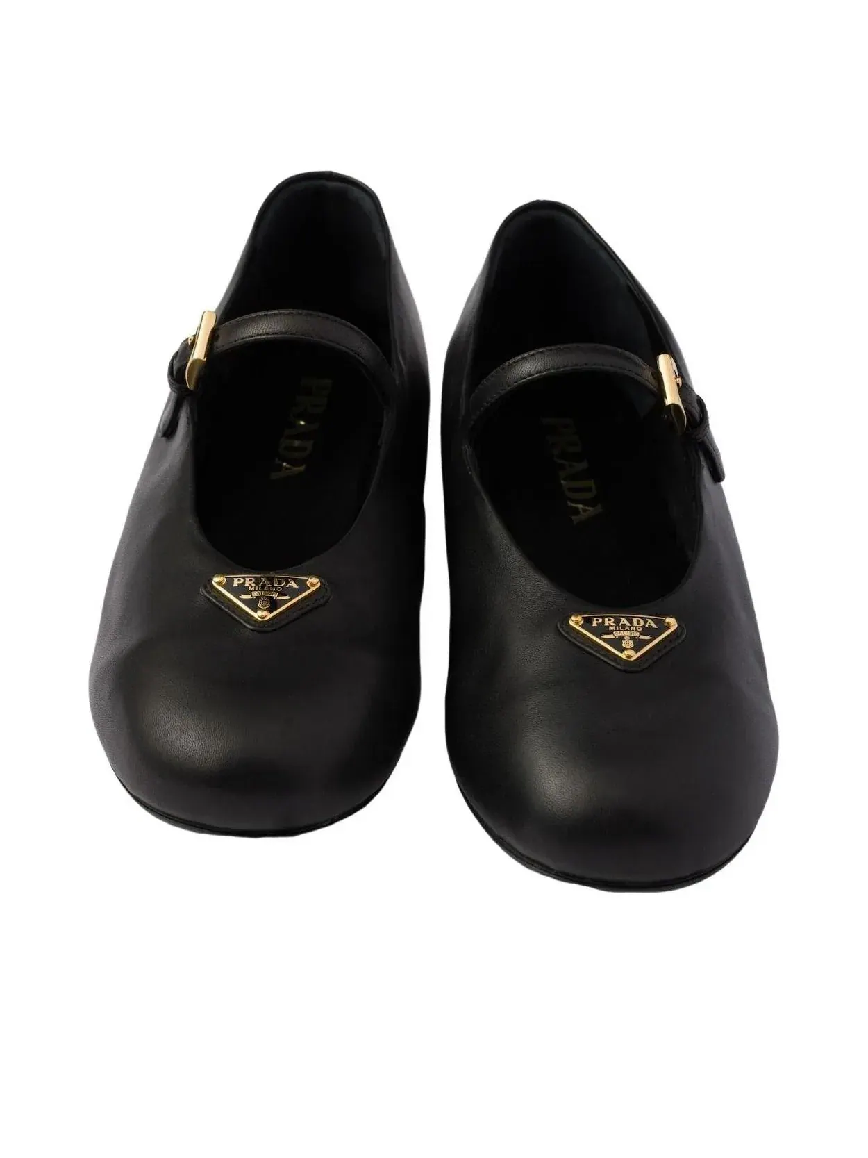 Балетки PRADA SS26 из кожи наппа, черные, 1F793N-038-F0002 — изображение 4 из 5, черный