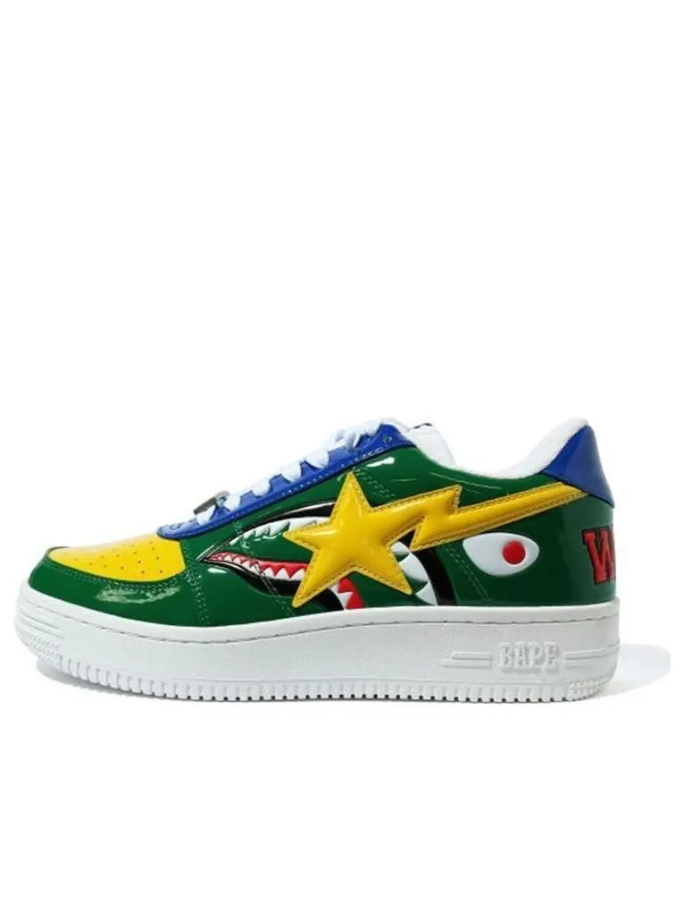 Кроссовки A Bathing Ape Bape sta Low M2 'Green Shark Face' — изображение 1 из 4, зеленый