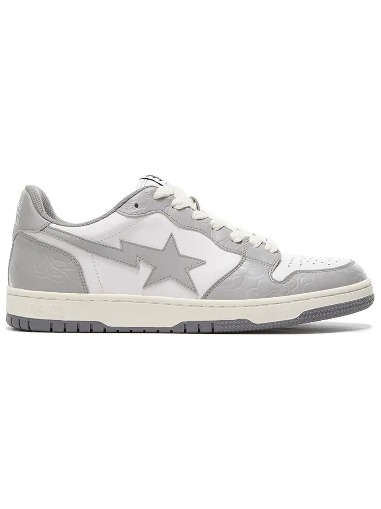 Кроссовки A Bathing Ape Court Sta Low 'White Gray' — изображение 2 из 4, серый