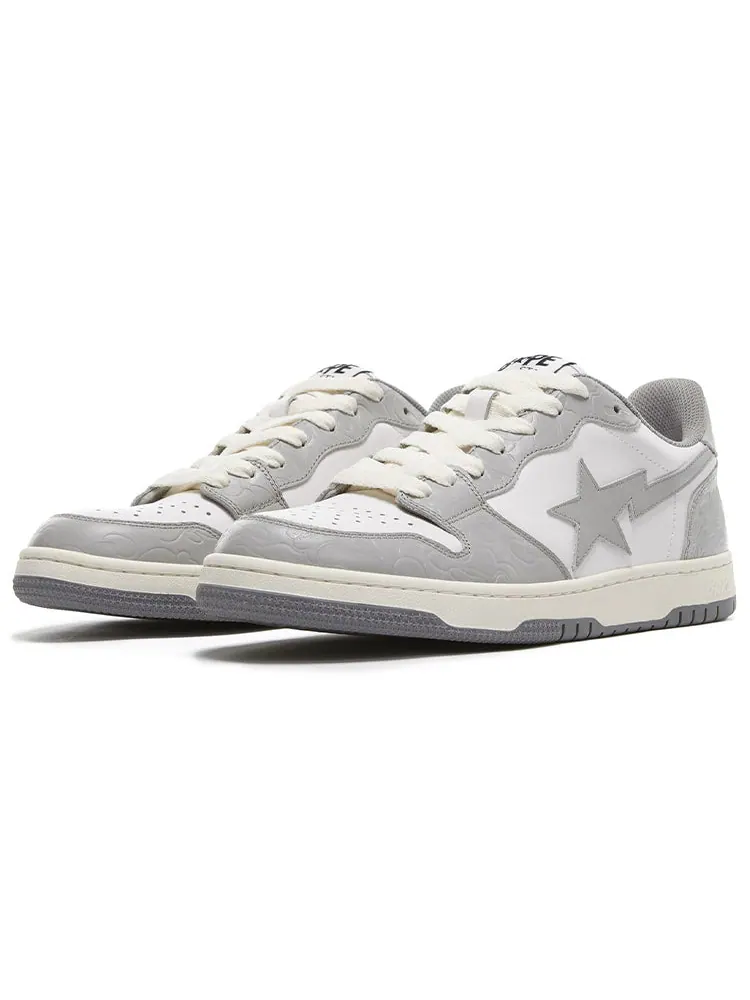 Кроссовки A Bathing Ape Court Sta Low 'White Gray' — изображение 3 из 4, серый