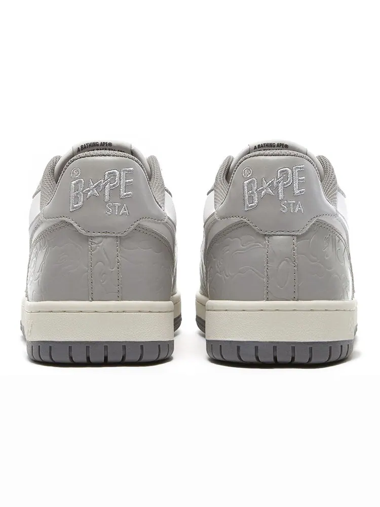 Кроссовки A Bathing Ape Court Sta Low 'White Gray' — изображение 4 из 4, серый