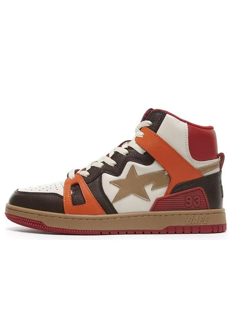 Кроссовки A Bathing Ape Sta 93 Hi — изображение 1 из 3, коричневый