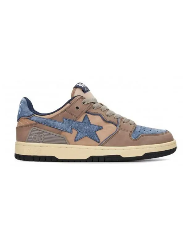 Кроссовки sk8 sta 'grey blue' A Bathing Ape — изображение 3 из 4, бежевый/синий/белый