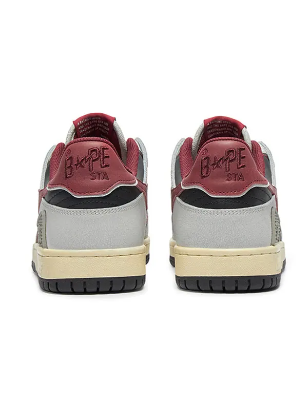 Кроссовки sk8 sta #4 'red off white' A Bathing Ape — изображение 4 из 4, серый/красный/черный