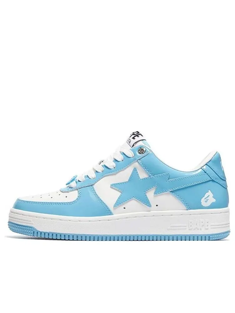 Кроссовки A BATHING APE Bape Sta Patent Leather 'White Blue ' — изображение 1 из 3, синий