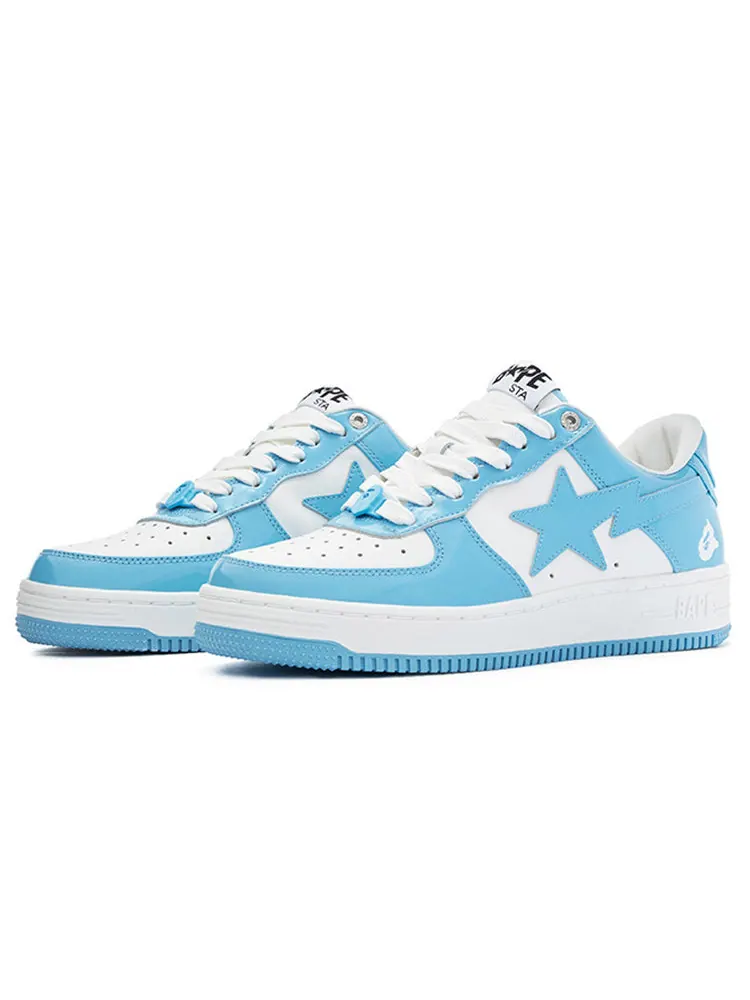 Кроссовки A BATHING APE Bape Sta Patent Leather 'White Blue ' — изображение 2 из 3, синий