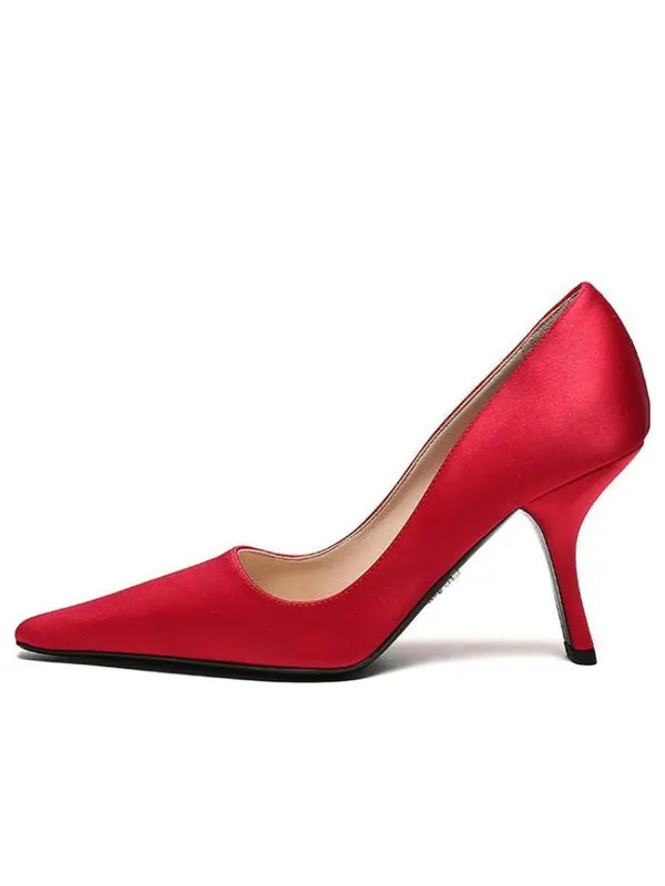 Кроссовки satin pumps 'fiery red' Prada — изображение 1 из 4, красный