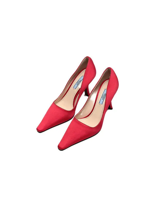Кроссовки satin pumps 'fiery red' Prada — изображение 3 из 4, красный