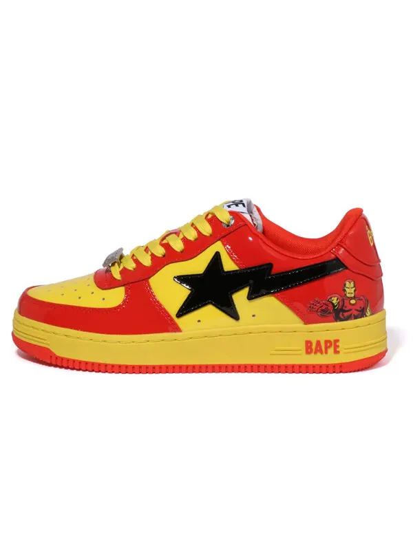 Кроссовки x marvel bape sta 'red yellow black' A Bathing Ape — изображение 2 из 4, красный/желтый/черный