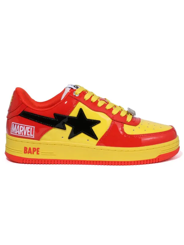 Кроссовки x marvel bape sta 'red yellow black' A Bathing Ape — изображение 3 из 4, красный/желтый/черный