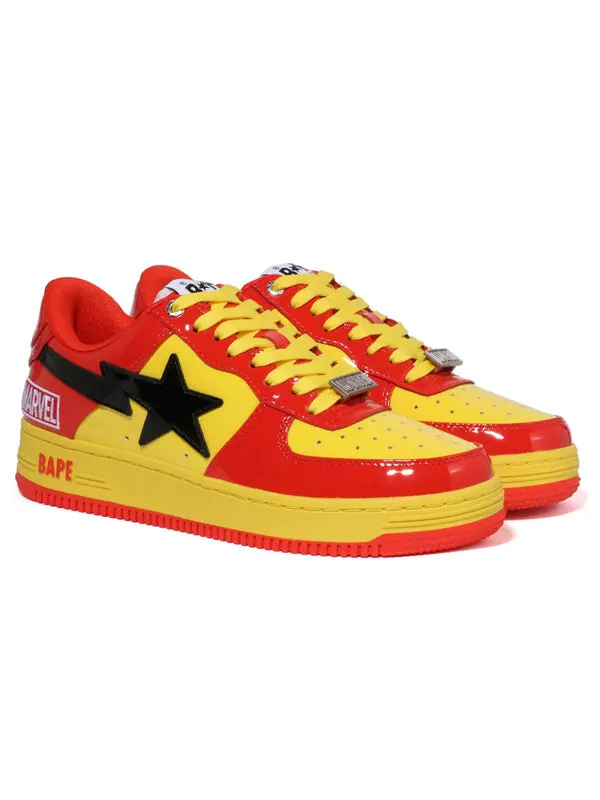 Кроссовки x marvel bape sta 'red yellow black' A Bathing Ape — изображение 4 из 4, красный/желтый/черный