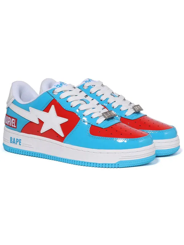 Кроссовки x marvel bape sta 'captain america' A Bathing Ape — изображение 3 из 4, белый/синий/красный