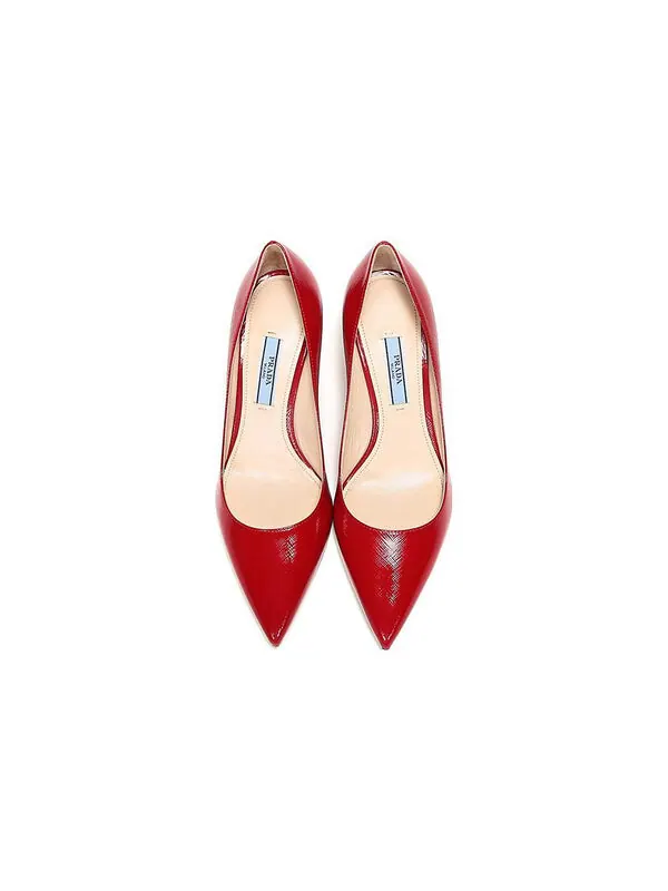 Кроссовки pointed saffiano leather heels 'red' Prada — изображение 4 из 4, красный