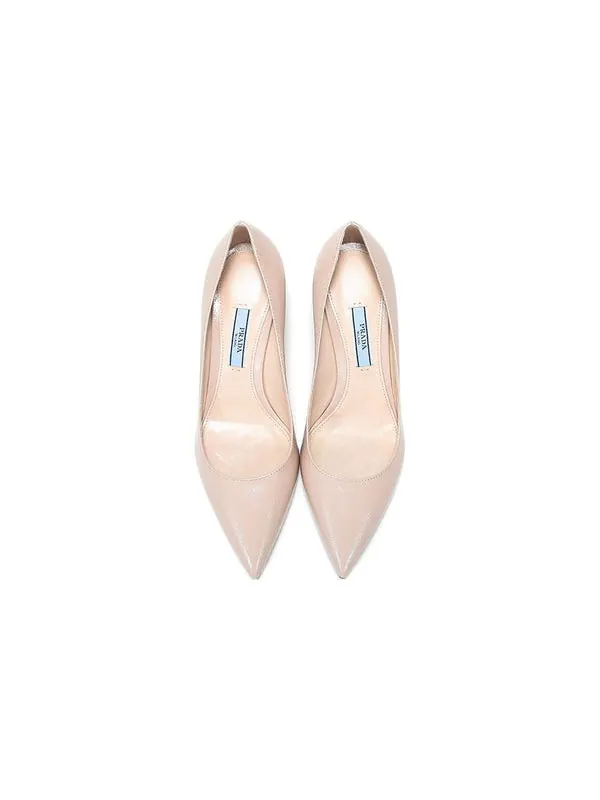Кроссовки pointed saffiano leather heels 'nude' Prada — изображение 4 из 4, бежевый