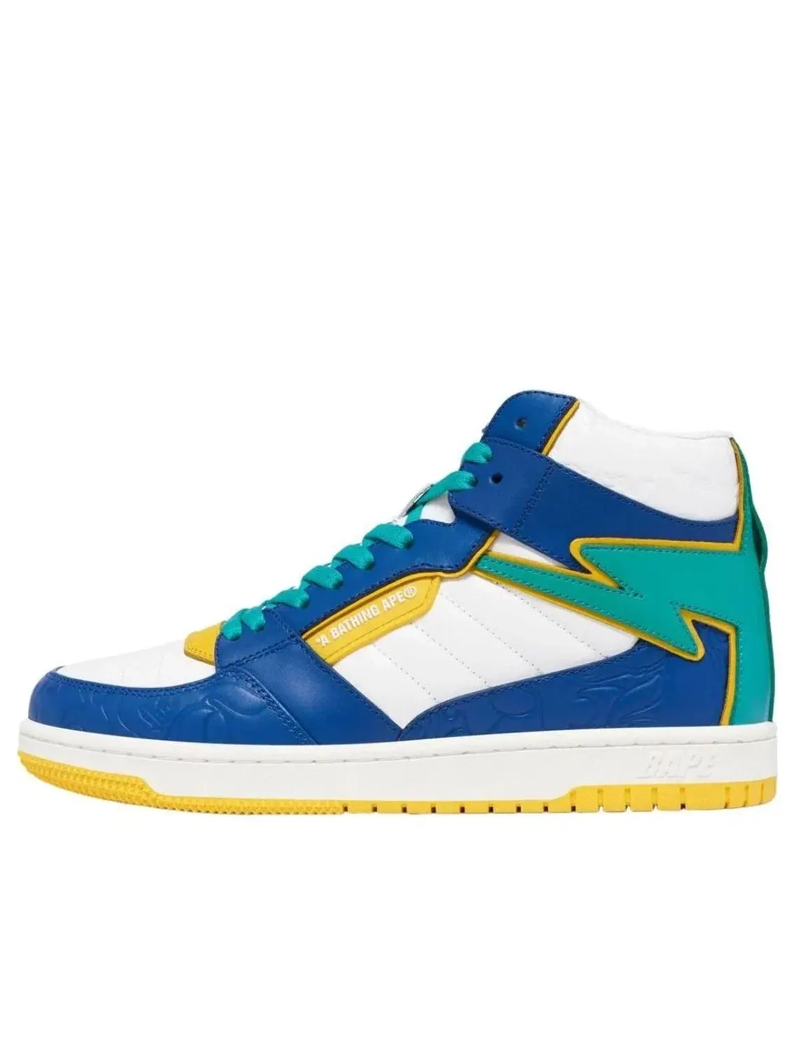 Мужские кроссовки с кожаным верхом Bape Sta Blue A Bathing Ape — изображение 1 из 4, синий