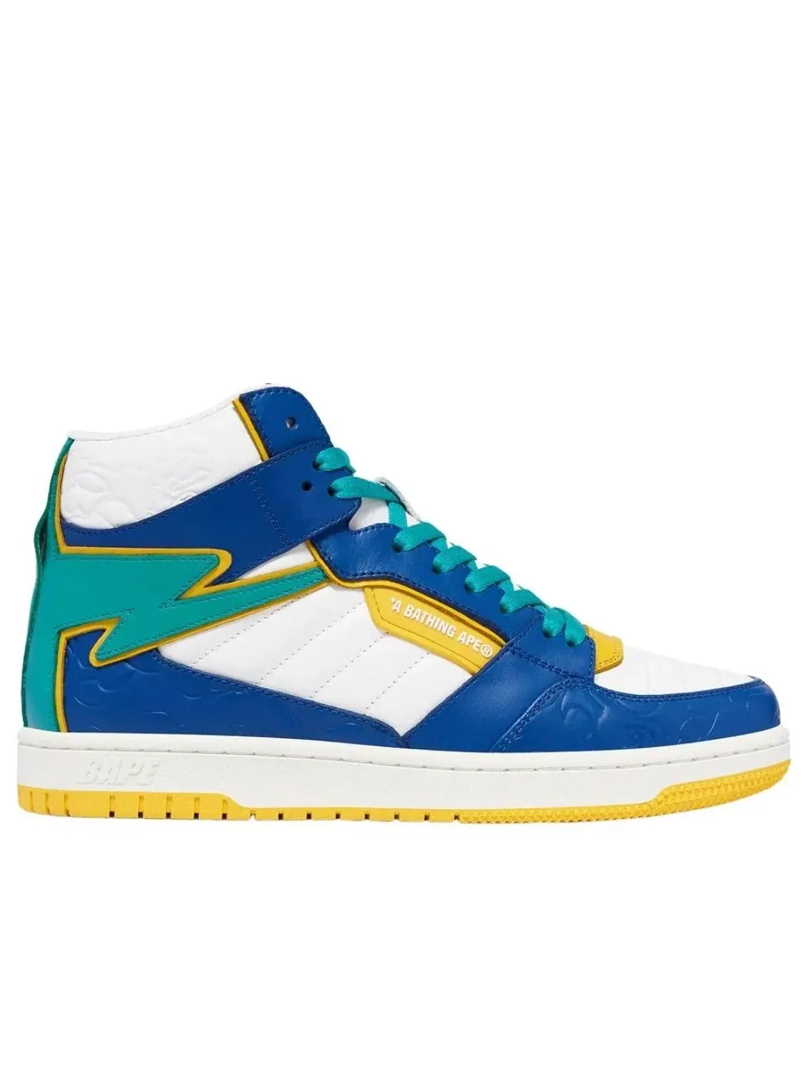 Мужские кроссовки с кожаным верхом Bape Sta Blue A Bathing Ape — изображение 2 из 4, синий