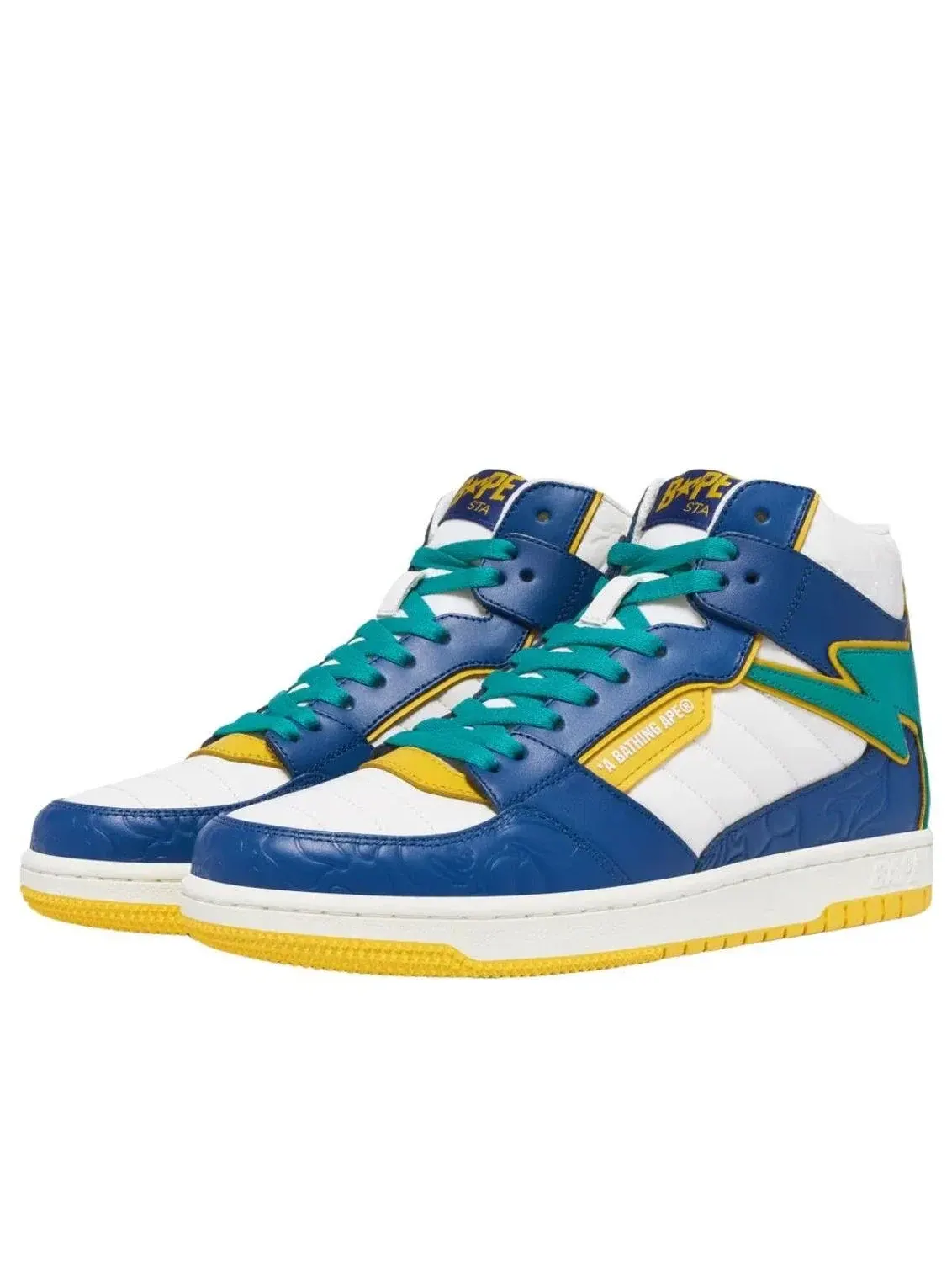 Мужские кроссовки с кожаным верхом Bape Sta Blue A Bathing Ape — изображение 3 из 4, синий