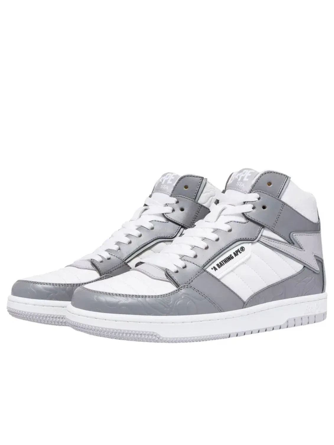 Мужские кроссовки с кожаным верхом Bape Sta A Bathing Ape — изображение 3 из 4, белый