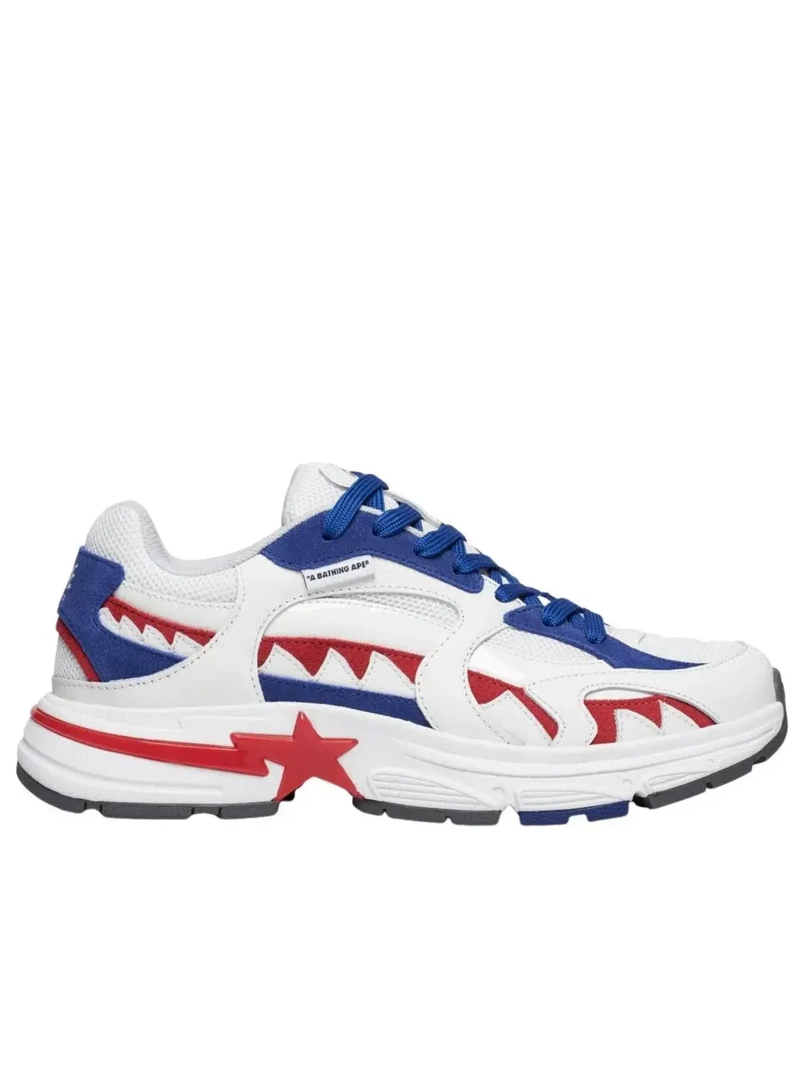Мужские кроссовки с шнуровкой Shark Sta A Bathing Ape — изображение 2 из 5, белый