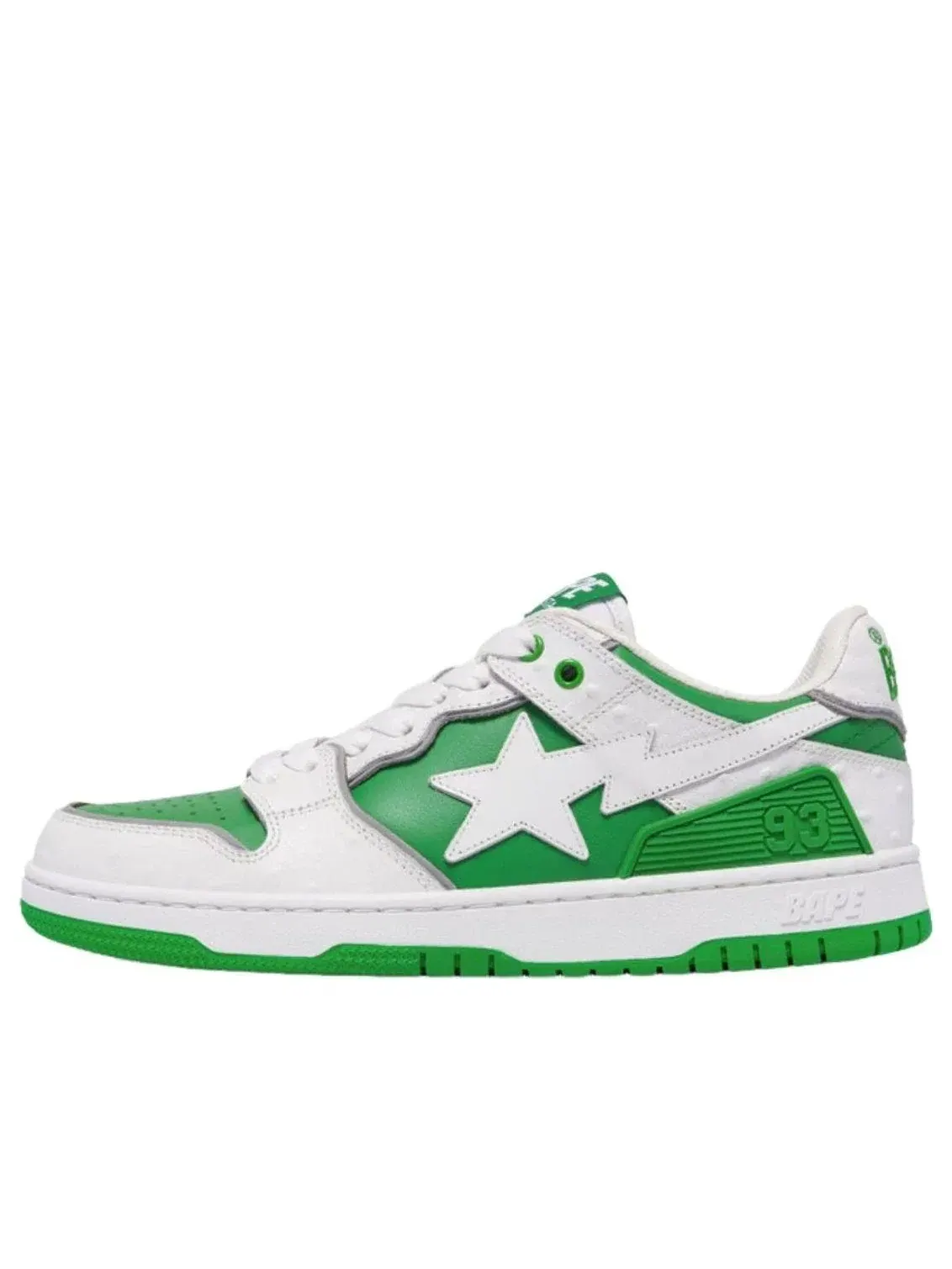 Мужские кроссовки с кожаным верхом Sk8 Sta A Bathing Ape — изображение 1 из 5, зеленый