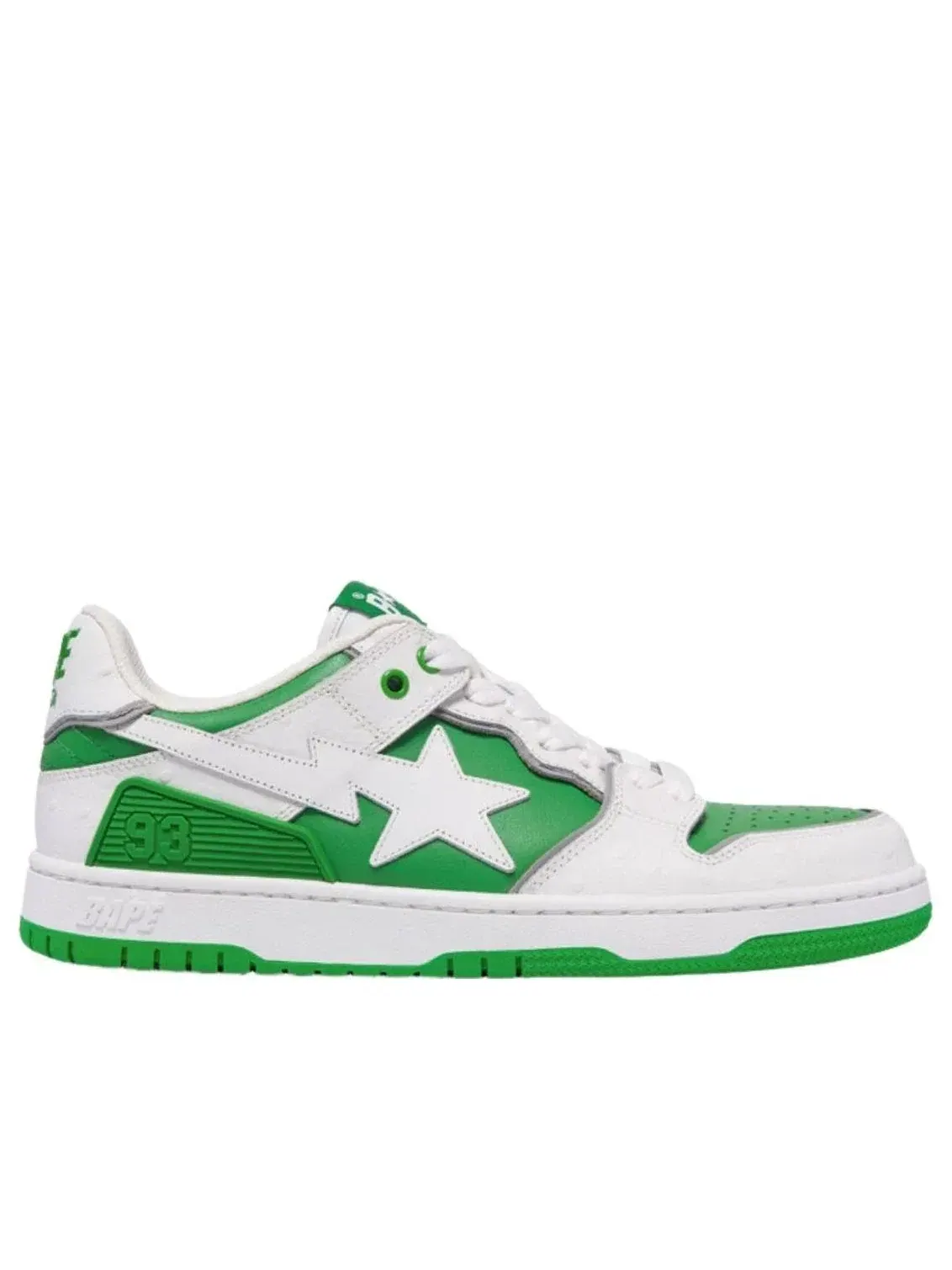 Мужские кроссовки с кожаным верхом Sk8 Sta A Bathing Ape — изображение 2 из 5, зеленый
