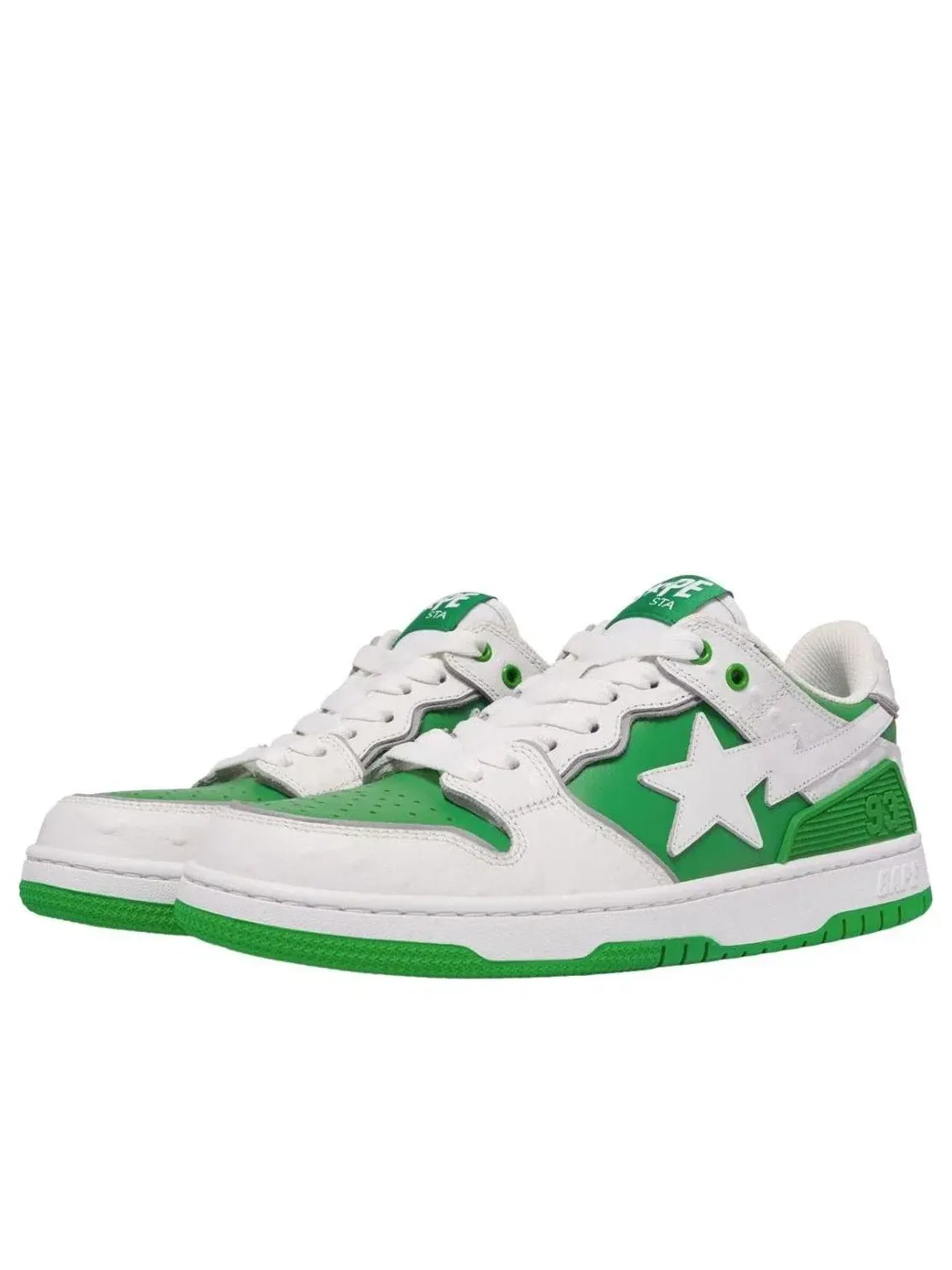 Мужские кроссовки с кожаным верхом Sk8 Sta A Bathing Ape — изображение 3 из 5, зеленый