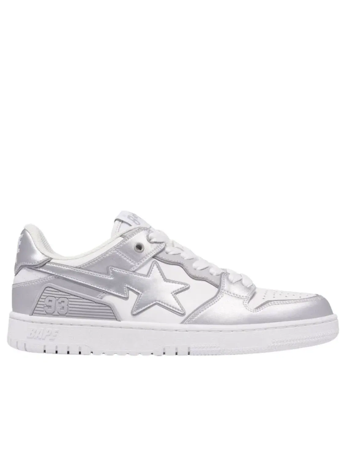 Мужские кожаные кроссовки Sk8 Sta A Bathing Ape — изображение 2 из 5, белый
