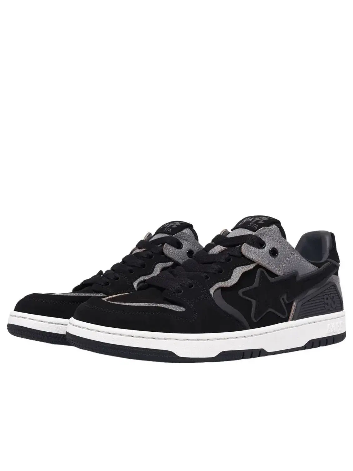 Кроссовки A Bathing Ape Sk8 Sta #6 'Black' 1K30-191-313-BLK — изображение 2 из 4, черный