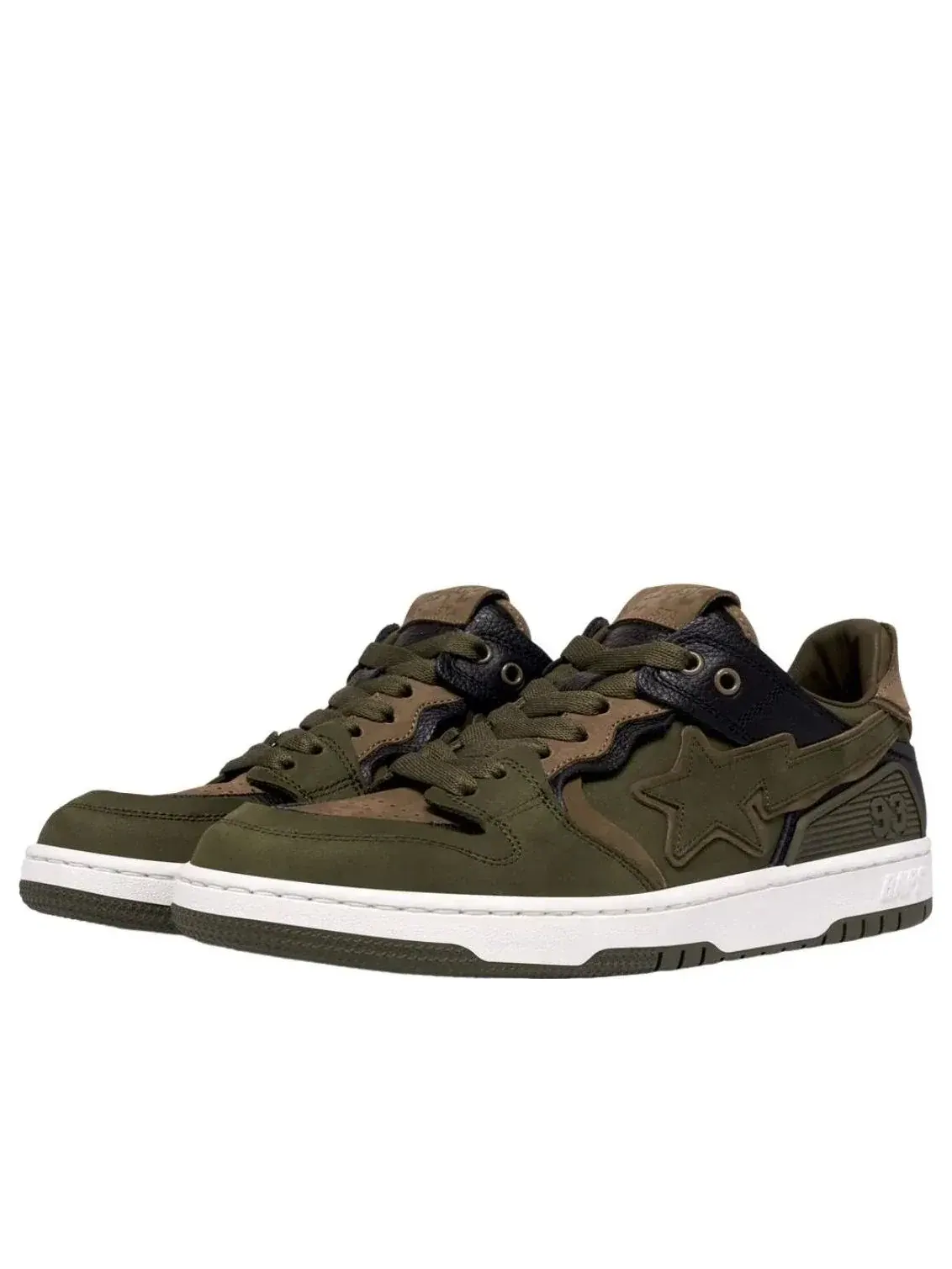 A Bathing Ape женские кроссовки Sk8 Sta #6 зеленые — изображение 2 из 4, оливковый зеленый