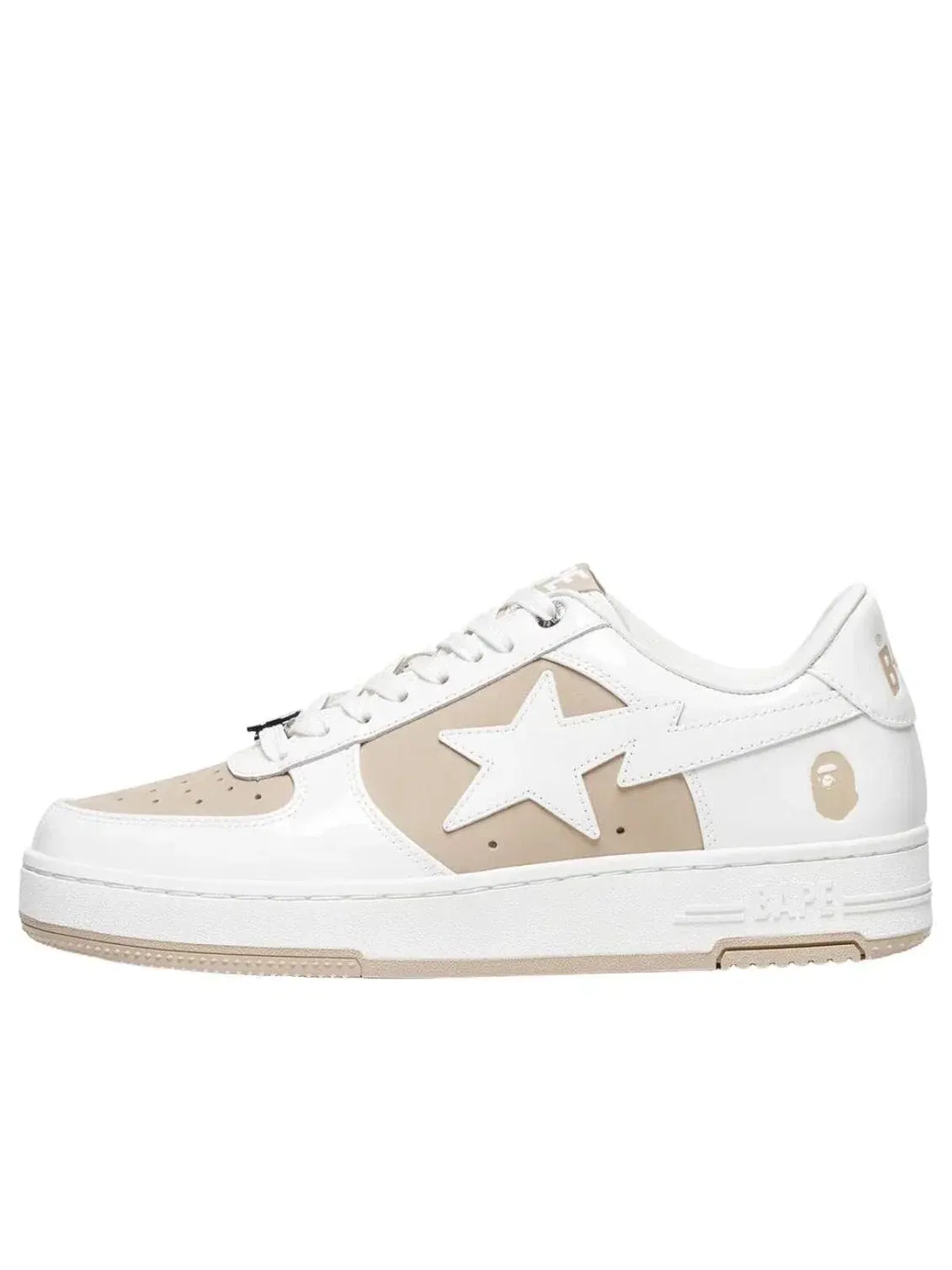 Мужские кроссовки с кожаным верхом Bape Sta A Bathing Ape — изображение 1 из 4, бежевый