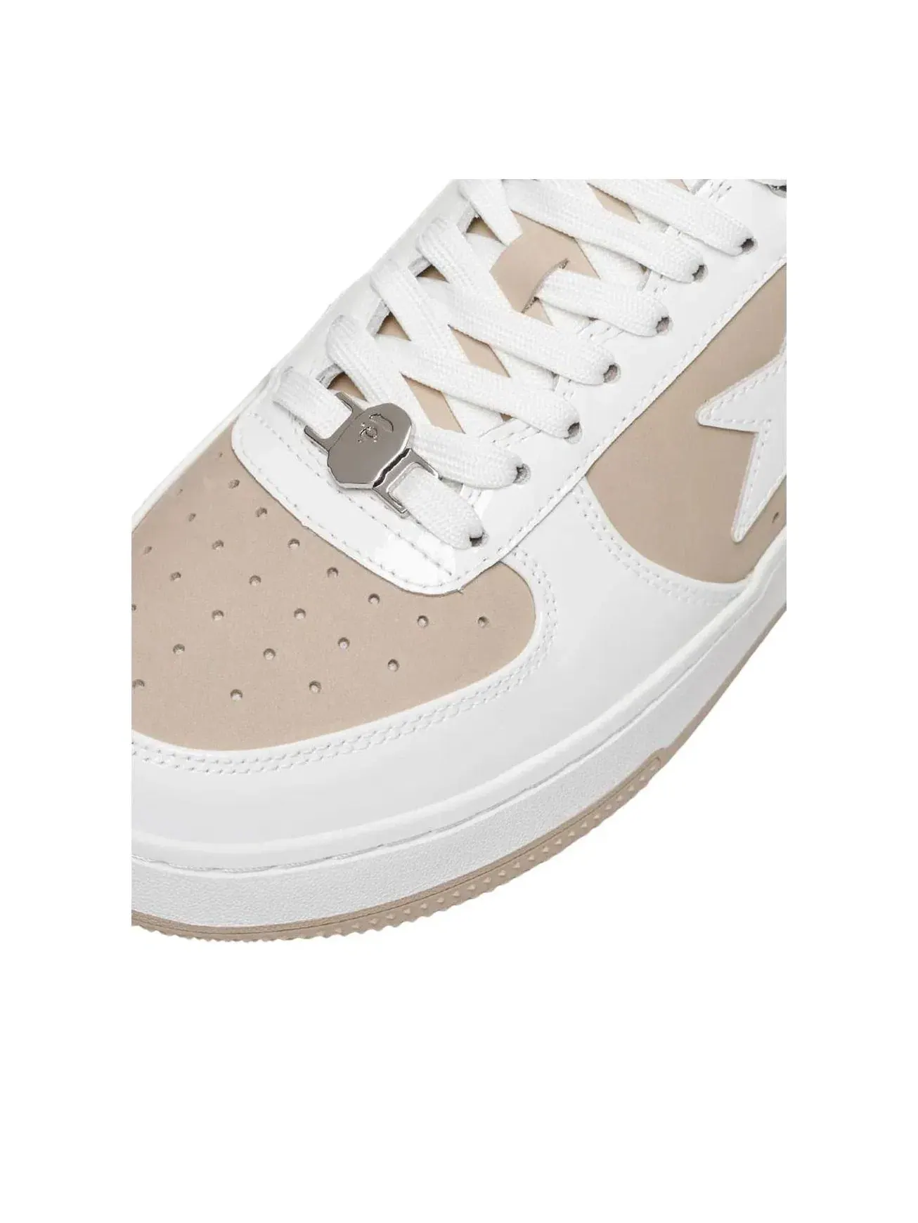 Мужские кроссовки с кожаным верхом Bape Sta A Bathing Ape — изображение 3 из 4, бежевый