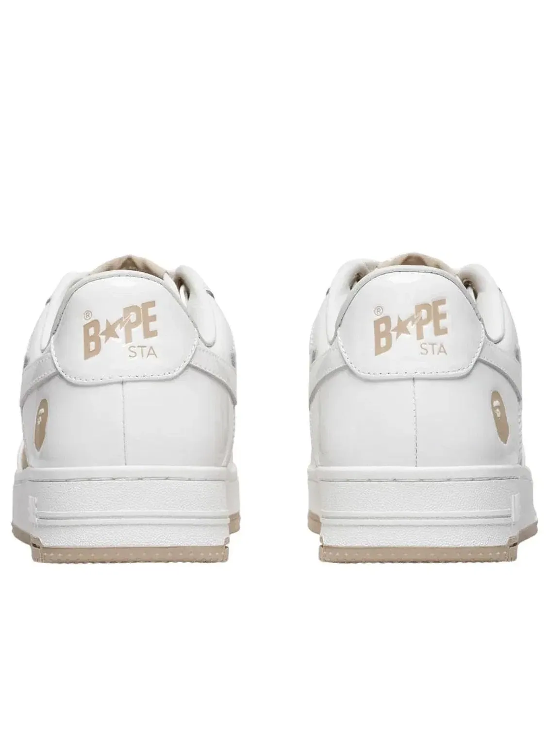 Мужские кроссовки с кожаным верхом Bape Sta A Bathing Ape — изображение 4 из 4, бежевый