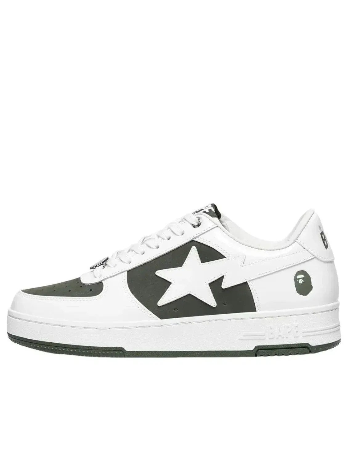 Мужские кроссовки с кожаным верхом Bape Sta A Bathing Ape — изображение 1 из 4, оливковый зеленый