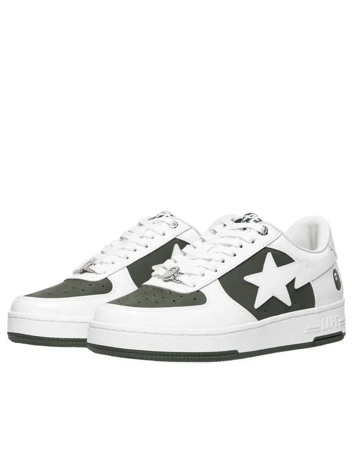 Мужские кроссовки с кожаным верхом Bape Sta A Bathing Ape — изображение 2 из 4, оливковый зеленый