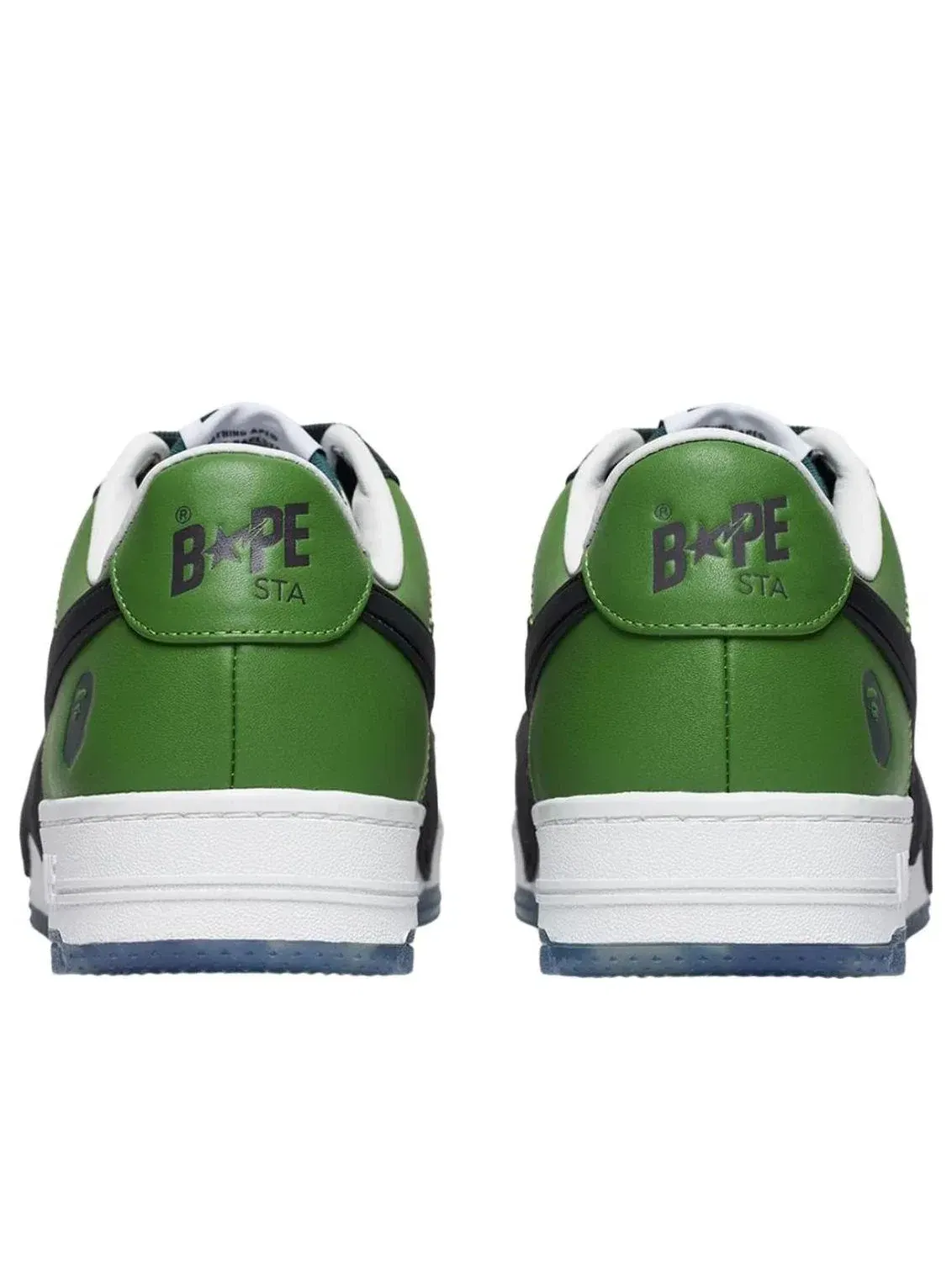 Женские кроссовки с кожаным верхом Bape Sta Green A Bathing Ape — изображение 3 из 4, зеленый