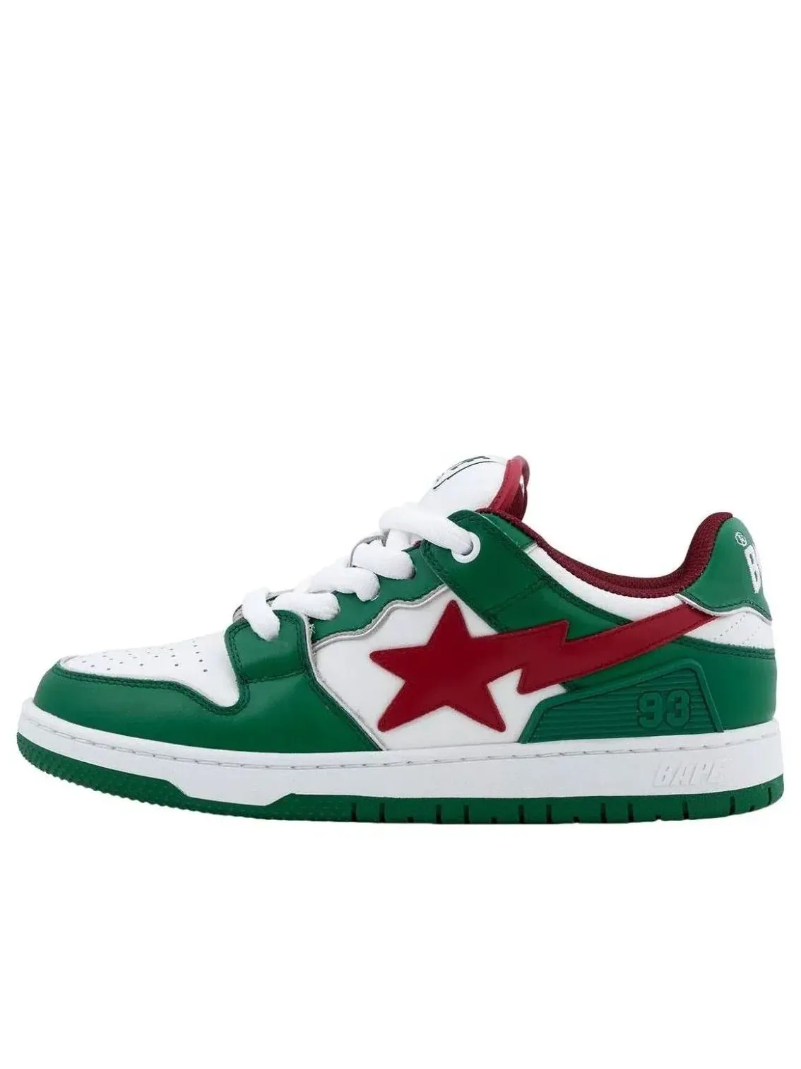Мужские кроссовки с кожаным верхом Sk8 Sta A Bathing Ape — изображение 1 из 4, зеленый