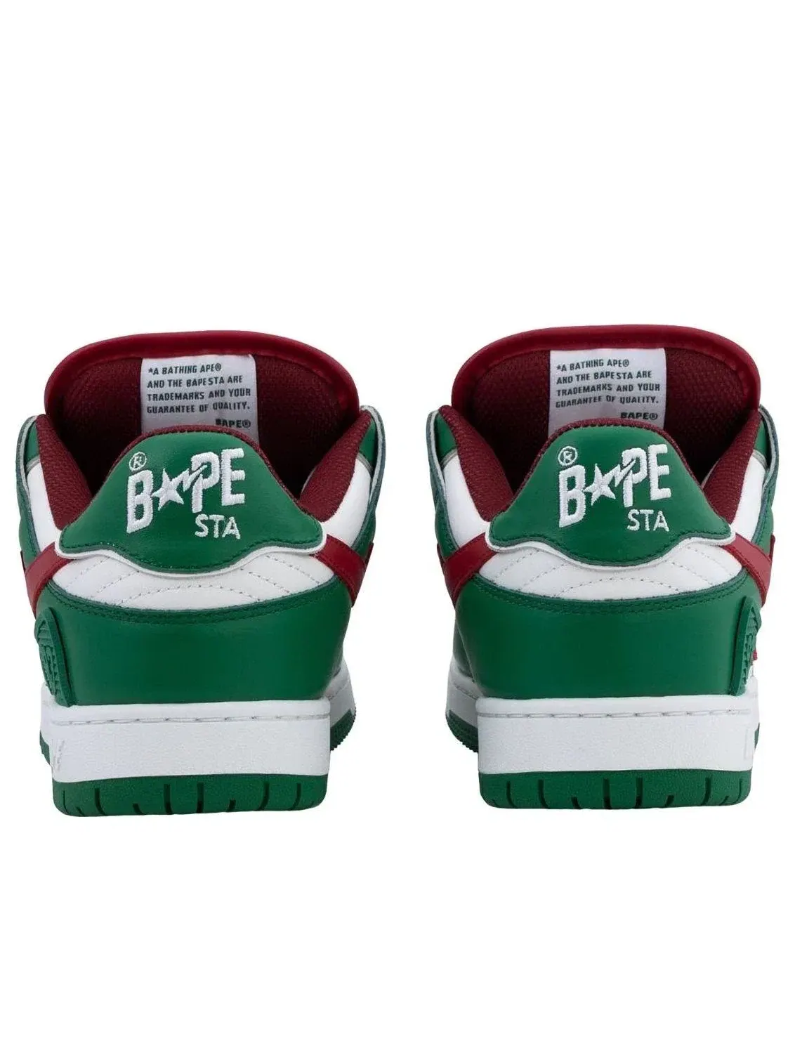Мужские кроссовки с кожаным верхом Sk8 Sta A Bathing Ape — изображение 3 из 4, зеленый